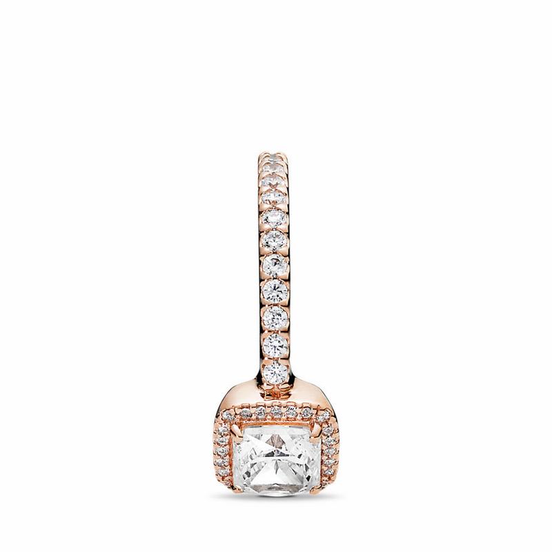 Pandora Square Sparkle Statement Ring - Pandora Rose/Cubic Zirconia - Canada | WF3327XM